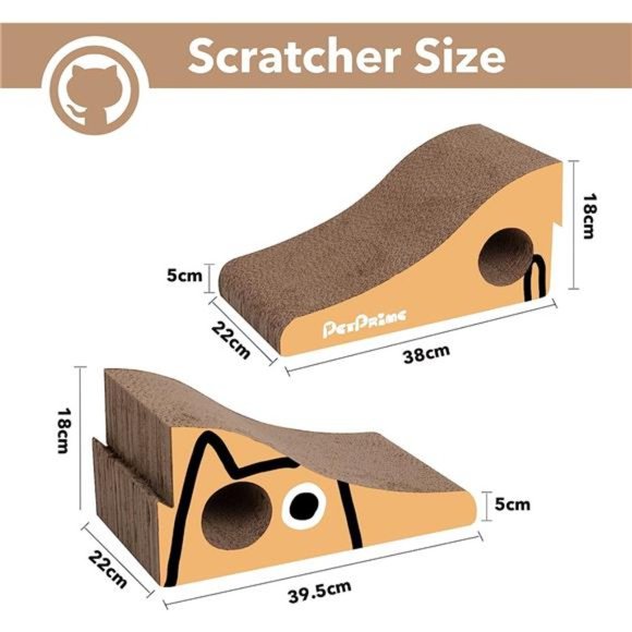 Cat Scratcher Cardboard Board CatRecycle Corrugated ScratchingPad Cat Scratching - Picture 4 of 7